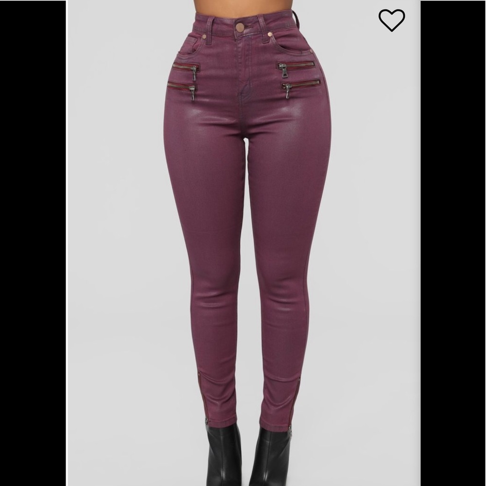 Burgundy Skinny Jeans- New! Never worn !